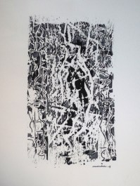 Nu        Acrylique sur monotype   34 X 19  2009 