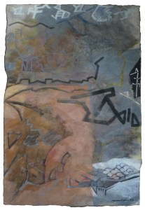 Bauduen sur papier froissé 3