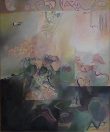 1986   -   Céline au violon   Huile sur toile   65 X 54