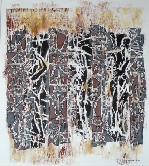 Danse 3        Acrylique sur monotype   76 X 65  2009