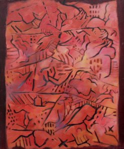 1997   -   Femme au flacon   Huile sur toile   46 X  38 