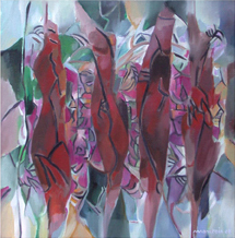 Forest 5       huile sur toile   40 X 40   2007