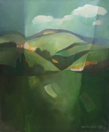 1979 - La colline Huile sur toile 46 X 38
