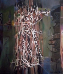 La violoniste huile sur toile 55 x 46 2012