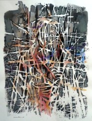 Où vais-je aller mantenant ?        Acrylique sur monotype   37 X 26  2011