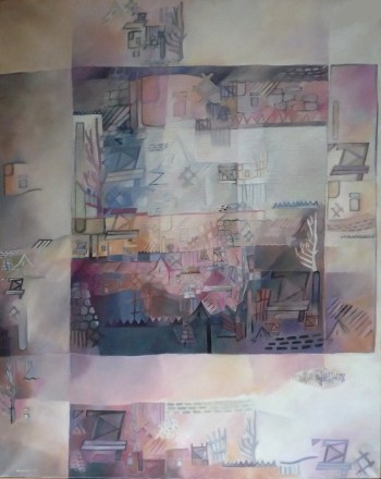 1987  -   Paysage aux Orres   Huile sur toile   146 X 114