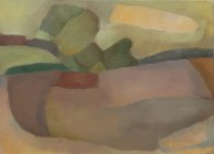 1973 - Paysage chaud Huile sur toile 24 X 33